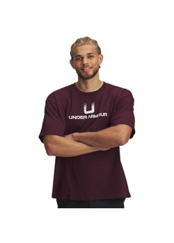 Męski t-shirt z nadrukiem Under Armour UA HWT U LOGO SS - czerwony ze sklepu Sportstylestory.com w kategorii T-shirty męskie - zdjęcie 185444567