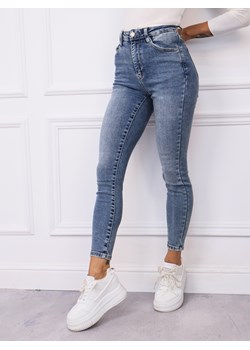 SPODNIE JEANSOWE SKINNY Z WYSOKIM STANEM ze sklepu olika.com.pl w kategorii Jeansy damskie - zdjęcie 185446895