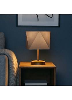 Szara lampa stołowa w stylu skandynawskim PASADENA GOLD z abażurem ze sklepu Lysne w kategorii Lampy stołowe - zdjęcie 185447076
