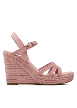 Espadryle Tommy Hilfiger Essential Wedge Sandal FW0FW07159 Różowy ze sklepu eobuwie.pl w kategorii Espadryle damskie - zdjęcie 185448006