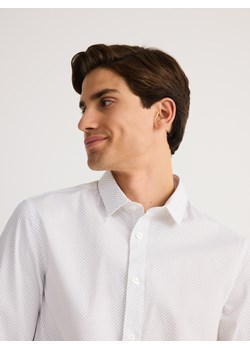 Reserved - Bawełniana koszula slim fit - biały ze sklepu Reserved w kategorii Koszule męskie - zdjęcie 185448958