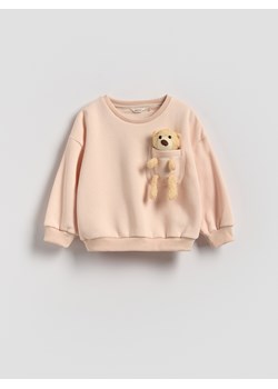 Reserved - Bluza z aplikacją 3d - złamana biel ze sklepu Reserved w kategorii Bluzy dziewczęce - zdjęcie 185449739