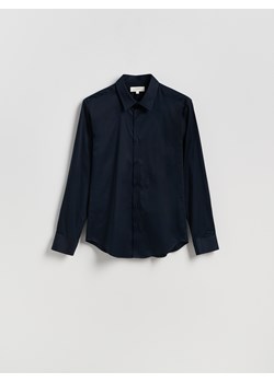 Reserved - Bawełniana koszula slim fit - granatowy ze sklepu Reserved w kategorii Koszule męskie - zdjęcie 185449875