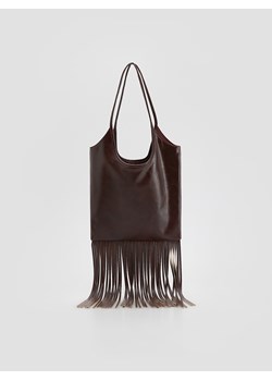 Reserved - Torebka z frędzlami - brązowy ze sklepu Reserved w kategorii Torby Shopper bag - zdjęcie 185451706