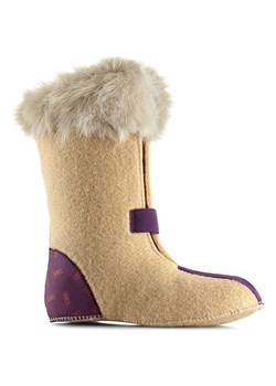 Sorel Buty wewnętrzne &quot;Joan of Arctic&quot; w kolorze beżowo-fioletowym ze sklepu Limango Polska w kategorii Buty zimowe dziecięce - zdjęcie 185452347