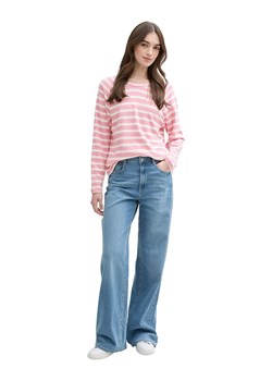 TOM TAILOR Denim Koszulka w kolorze jasnoróżowo-białym ze sklepu Limango Polska w kategorii Bluzki damskie - zdjęcie 185452507