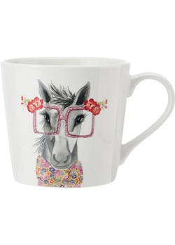 Mikasa Kubek &quot;Horse&quot; w kolorze biało-szaro-jasnoróżowym - 380 ml ze sklepu Limango Polska w kategorii Naczynia - zdjęcie 185452609