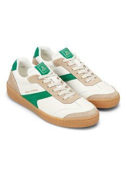 Marc O´Polo Skórzane sneakersy w kolorze biało-zielono-beżowym ze sklepu Limango Polska w kategorii Trampki damskie - zdjęcie 185452805