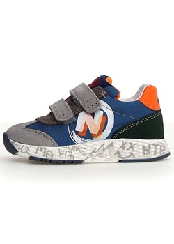 Naturino Skórzane sneakersy &quot;Jesko 2&quot; w kolorze niebiesko-szarym ze sklepu Limango Polska w kategorii Buty sportowe dziecięce - zdjęcie 185453105