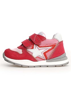 Naturino Skórzane sneakersy &quot;Roy&quot; w kolorze biało-czerwono-jasnoróżowym ze sklepu Limango Polska w kategorii Buty sportowe dziecięce - zdjęcie 185453177