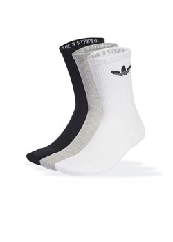 Skarpetki unisex adidas Originals 3-Stripies High Crew 3 Pairs JV7416 - białe ze sklepu streetstyle24.pl w kategorii Skarpetki męskie - zdjęcie 185458145
