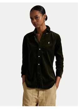 Polo Ralph Lauren Koszula 211971526001 Zielony Slim Fit ze sklepu MODIVO w kategorii Koszule damskie - zdjęcie 185459506