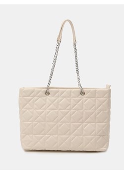 Sinsay - Pikowana torebka shopper - kremowy ze sklepu Sinsay w kategorii Torby Shopper bag - zdjęcie 185461915