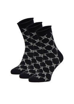 Skarpety Nine West CEO_BR_NW_Silver_01_Z_AW25 (3 PACK) Czarny ze sklepu eobuwie.pl w kategorii Skarpetki damskie - zdjęcie 185462409