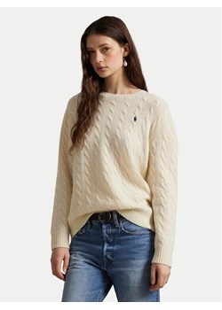 Polo Ralph Lauren Sweter 211971865001 Biały Slim Fit ze sklepu MODIVO w kategorii Swetry damskie - zdjęcie 185464167