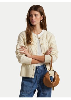 Polo Ralph Lauren Kardigan 211972104002 Biały Slim Fit ze sklepu MODIVO w kategorii Swetry damskie - zdjęcie 185464178