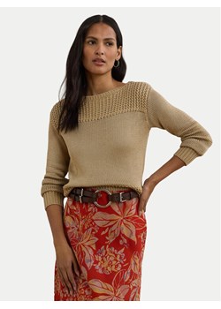 LAUREN RALPH LAUREN Sweter 200909317005 Beżowy Relaxed Fit ze sklepu MODIVO w kategorii Swetry damskie - zdjęcie 185464235