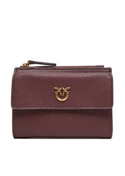Duży Portfel Damski PINKO Compact Wallet AI 25-26 PCPL 103612 A29Q Bordowy ze sklepu eobuwie.pl w kategorii Portfele damskie - zdjęcie 185466188