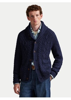 Polo Ralph Lauren Kardigan 710P02704001 Granatowy Regular Fit ze sklepu MODIVO w kategorii Swetry męskie - zdjęcie 185466327
