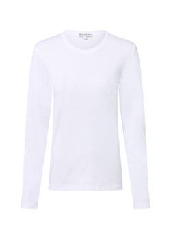 Marie Lund Damska koszulka z długim rękawem Kobiety Bawełna biały jednolity ze sklepu vangraaf w kategorii Bluzki damskie - zdjęcie 185466759