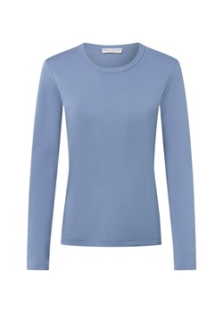 Marie Lund Damska koszulka z długim rękawem Kobiety Bawełna indygo jednolity ze sklepu vangraaf w kategorii Bluzki damskie - zdjęcie 185466767