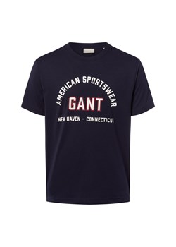 Gant Koszulka męska Mężczyźni Dżersej granatowy nadruk ze sklepu vangraaf w kategorii T-shirty męskie - zdjęcie 185466769