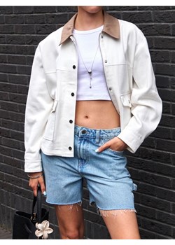 Sinsay - Crop top w prążki - biały ze sklepu Sinsay w kategorii Bluzki damskie - zdjęcie 185468909