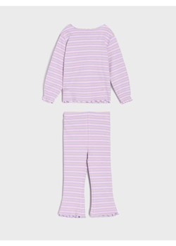 Sinsay - Prążkowany komplet dzianinowy w paski - niebieski - id: 908ET-54X - marki Sinsay - 185469056 Sinsay - Prążkowany komplet dzianinowy w paski - niebieski ze sklepu Sinsay w kategorii Komplety niemowlęce - zdjęcie 185469056