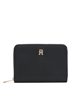 Tommy Hilfiger Mały Portfel Damski Th Icon Med Za Nylon AW0AW17741 Czarny ze sklepu MODIVO w kategorii Portfele damskie - zdjęcie 185469637