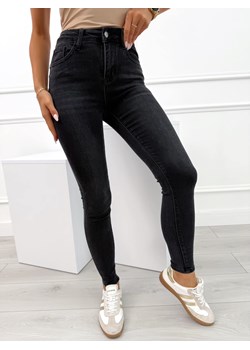Grafitowe Spodnie Skinny ze sklepu ModnaKiecka.pl w kategorii Jeansy damskie - zdjęcie 185469968