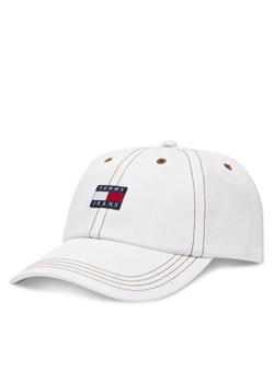 Czapka z daszkiem Tommy Jeans Heritage AW0AW17572 Écru ze sklepu eobuwie.pl w kategorii Czapki z daszkiem damskie - zdjęcie 185472999