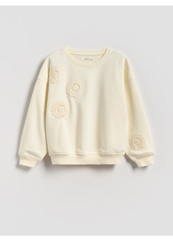 Reserved - Bluza z haftem - kremowy ze sklepu Reserved w kategorii Bluzy damskie - zdjęcie 185474225