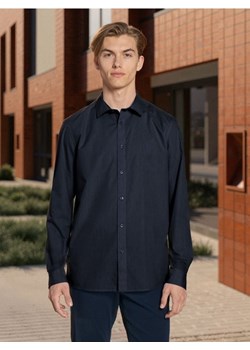 Sinsay - Koszula slim fit - granatowy ze sklepu Sinsay w kategorii Koszule męskie - zdjęcie 185479015