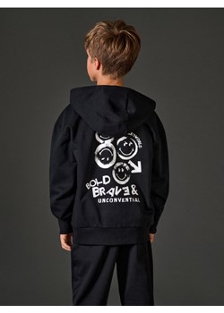 Sinsay - Rozpinana bluza z kapturem SmileyWorld® - czarny ze sklepu Sinsay w kategorii Bluzy chłopięce - zdjęcie 185479308