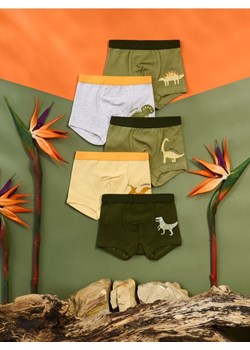 Sinsay - Bawełniane bokserki z motywem dinozaurów 5 pack - wielobarwny ze sklepu Sinsay w kategorii Majtki dziecięce - zdjęcie 185479398