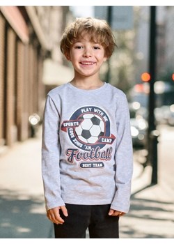 Sinsay - Koszulka z długimi rękawami z motywem piłkarskim - szary ze sklepu Sinsay w kategorii T-shirty chłopięce - zdjęcie 185479617