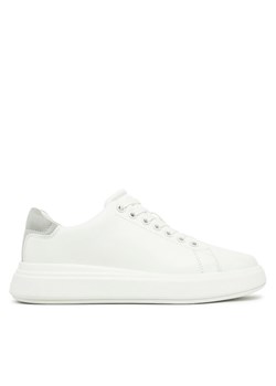 Calvin Klein Sneakersy Cupsole Lace Up - Suede Bt HW0HW02404 Biały ze sklepu MODIVO w kategorii Buty sportowe damskie - zdjęcie 185480437