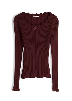GATE Prążkowany sweter z dekoltem w łódkę 34 ze sklepu gateshop w kategorii Swetry damskie - zdjęcie 185481216