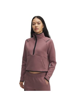 Damska bluza dresowa bez kaptura Under Armour UA Unstoppable Fleece - różowa ze sklepu Sportstylestory.com w kategorii Bluzy damskie - zdjęcie 185482896