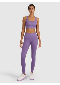 Damskie legginsy treningowe 4F 4FWAW25TFTIF359 - fioletowe ze sklepu Sportstylestory.com w kategorii Spodnie damskie - zdjęcie 185482967