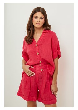 Lin Passion Lniana bluzka w kolorze czerwonym ze sklepu Limango Polska w kategorii Koszule damskie - zdjęcie 185483638