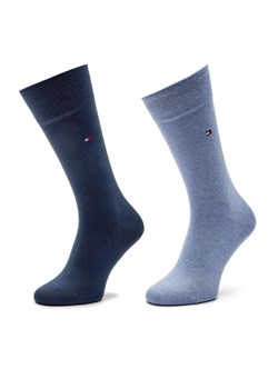 Tommy Hilfiger Zestaw 2 par wysokich skarpet męskich 371111134 Niebieski ze sklepu MODIVO w kategorii Skarpetki męskie - zdjęcie 185484007