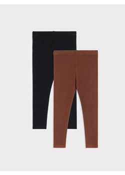 Sinsay - Legginsy 2 pack - brązowy ze sklepu Sinsay w kategorii Spodnie dziewczęce - zdjęcie 185486436