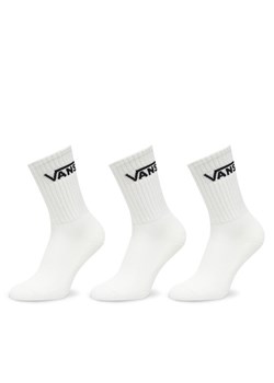 Vans Zestaw 3 par wysokich skarpet unisex VN000QBV Biały ze sklepu MODIVO w kategorii Skarpetki damskie - zdjęcie 185486856