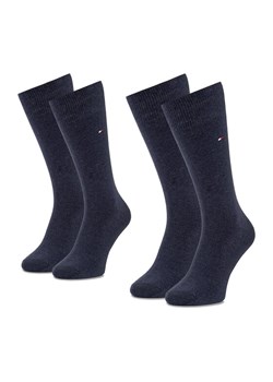 Tommy Hilfiger Zestaw 2 par wysokich skarpet męskich 371111 Granatowy ze sklepu MODIVO w kategorii Skarpetki męskie - zdjęcie 185486869