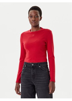HUGO Bluzka Dafilomena_3 50518378 Czerwony Slim Fit ze sklepu MODIVO w kategorii Bluzki damskie - zdjęcie 185486925
