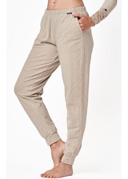 Ciepłe spodnie domowe beżowe Hot Touch LHE 729 1, Kolor beżowy, Rozmiar S, Key ze sklepu Intymna w kategorii Piżamy damskie - zdjęcie 185488218