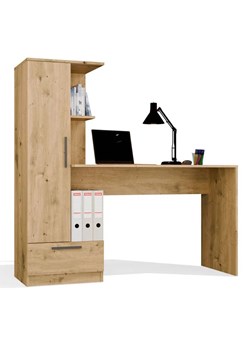 Nowoczesne biurko z regałem dąb artisan Z8-S10 ze sklepu Edinos.pl w kategorii Biurka i sekretarzyki - zdjęcie 185488347