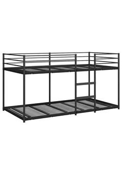 Czarne łóżko piętrowe metalowe 80 x 200 cm W8-G78 ze sklepu Edinos.pl w kategorii Łóżka dziecięce - zdjęcie 185488388