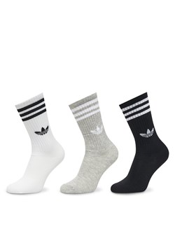 Zestaw 3 par wysokich skarpet unisex adidas 3-Stripes High JV7418 Kolorowy ze sklepu eobuwie.pl w kategorii Skarpetki męskie - zdjęcie 185488717